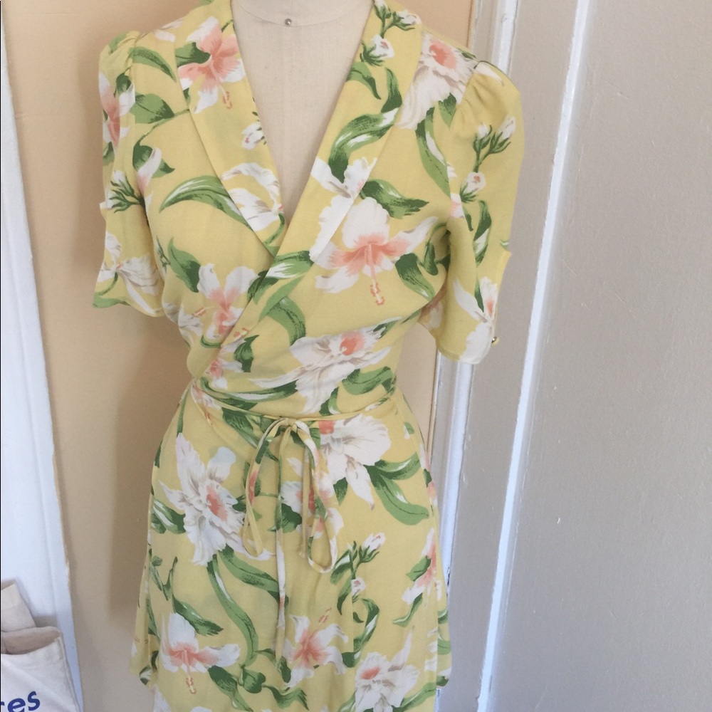 Reformation Yellow Calais Dress NWOT